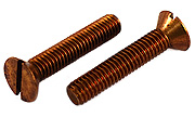 Silicon Bronze Flat Slot Machine Screws