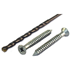 3/16 x 1 3/4 Flat Phillips Crete-Flex Screws 410 Stainless