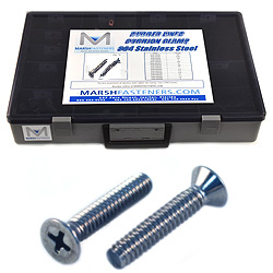 FLAT Head Machine Screw Assortment Kit 18-8 Stainless Steel