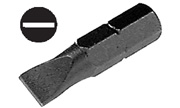 #4 x 1 SLOTTED INSERT BIT - 1/4 HEX DRIVE