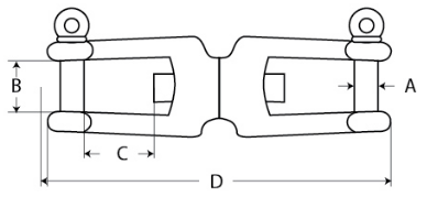 3/8 Jaw & Jaw Swivels 316 Stainless Steel