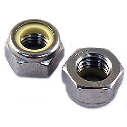 M 3 x .50 pitch Nylon Insert Lock Nut A2 Stainless DIN 985-A2