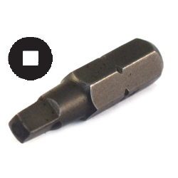 #3 x 1 SQUARE DRIVE INSERT BITS - 1/4 HEX DRIVE