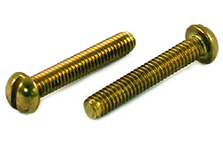 10-32 x 3/4 Brass Round Head Slotted Maching Screws