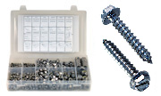 Slotted Hex Washer Head Sheet Metal Screws Assortment  Kit Set 18-8 Stainless Steel